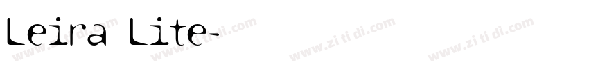 Leira Lite字体转换
